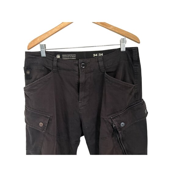 G-Star Cargo Pants RCO Roxic Loose Tapered in Raven Size 34/30 - Picture 3 of 10